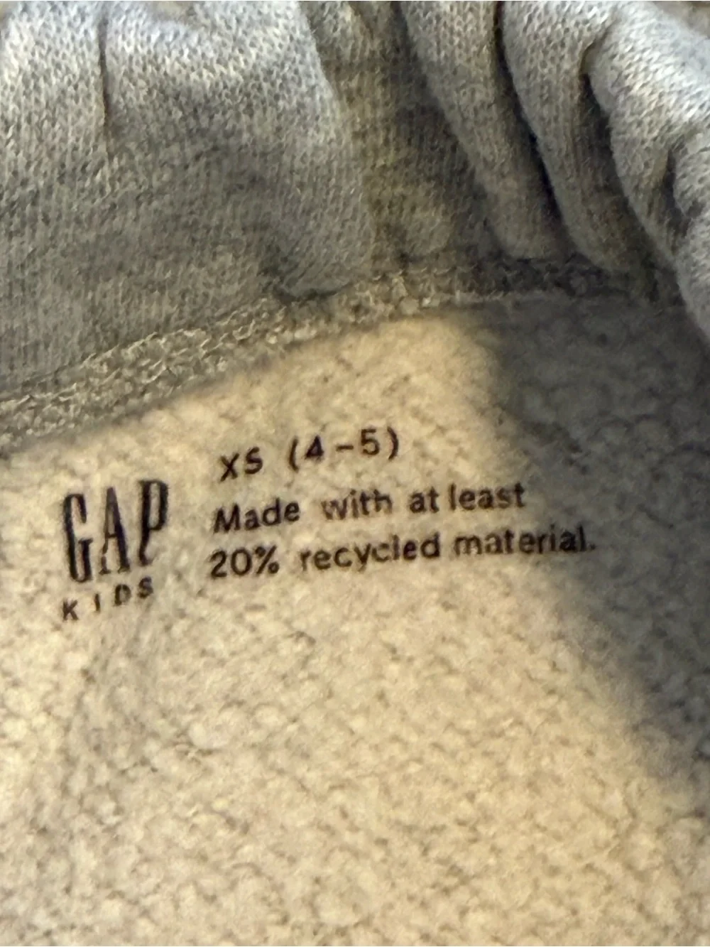Gap Kids Gray Jogger Sweatpants Size XS 4-5 Elastic Waist Athleisure